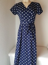 Maxikleid gepunktet dunkelblau gebraucht kaufen  Nürtingen