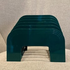 RARO VERDE Vintage Eldon Rubbermaid Office 5 Slot Desktop Organizador de Arquivos Classificador, usado comprar usado  Enviando para Brazil