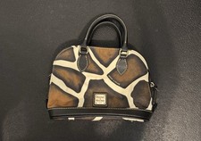 Usado, Bolsa de mão DOONEY & BOURKE couro estampa girafa marrom branca pequena bolsa de grife comprar usado  Enviando para Brazil