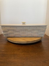 Usado, Cesta retangular Longaberger com tampa forro xadrez pastel e inserção de plástico 2002 comprar usado Usado, Cesta retangular Longaberger com tampa forro xadrez pastel e inserção de plástico 2002 comprar usado  Enviando para Brazil