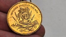 De colección MEJORADA ORDEN DE HOMBRES ROJOS Medalla Fraternal Ficha Moneda Colgante Moneda India segunda mano  Embacar hacia Mexico