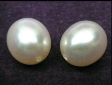 Parte Superior Natural Aaa 10X12mm Oval Solto Branco South Sea Dorp meia perfurada Par Pearl comprar usado  Enviando para Brazil