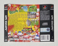 Ape Escape PS1 PlayStation ORIGINAL Black Label PAL Inlay Traseiro BOX ART Apenas GC comprar usado  Enviando para Brazil