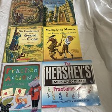 Lot of 6 PB Math Adventure Books 3 Sir Cumference by Neuschwander ++ Ages 7-10 comprar usado  Enviando para Brazil