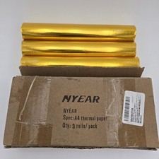 Papel térmico NYEAR A4 3 rolos 210mm 8,27 largura 7m 3 rolos branco mais grosso brilhante comprar usado  Enviando para Brazil