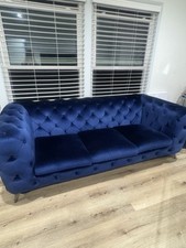 Modern blue velvet for sale  Long Beach
