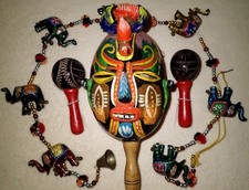 Usado, Instrumento musical tribal venezuelano vintage Marakas chocalho tradicional indiano comprar usado  Enviando para Brazil