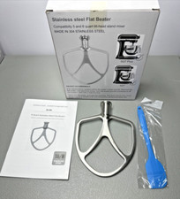 Batedor plano para KitchenAid 5-6 quartos tigela-elevador suporte misturador, aço inoxidável comprar usado  Enviando para Brazil