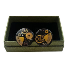 Steampunk resin cufflinks for sale  LEEDS