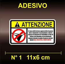 Adesivi sticker attenzione usato  Agrigento