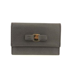 Estojo de cartão Salvatore Ferragamo Vara fita couro cinza/6BF1627 comprar usado  Enviando para Brazil