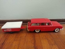 Usado, Vintage Buddy L Station Wagon com TeePee Camper Trailer VERMELHO comprar usado  Enviando para Brazil