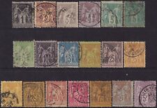 FRANÇA 1877-98 Pax mercur edição completa (tipo II) yv. 83b-105 cv. € 368, usado comprar usado  Enviando para Brazil