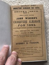 1892 wisden rebound for sale  UK