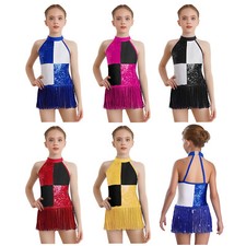 Vestido de samba infantil meninas collant ginástica roupa de dança moderna salsa latina comprar usado  Enviando para Brazil