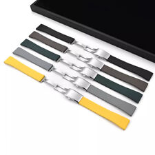 Pulseira de borracha luxuosa 18mm-22mm FKM pulseira à prova de poeira liberação rápida, usado comprar usado  Enviando para Brazil