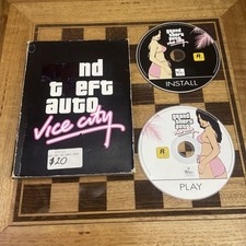 Grand Theft Auto Vice City PC GAME 2 discos conjunto capa de papel comprar usado  Enviando para Brazil