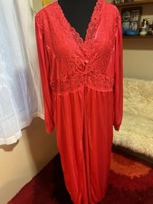 Usado, Conjunto de camisola e roupão vintage Y2K Cozee canto vermelho tamanho XL macio sedoso comprar usado  Enviando para Brazil