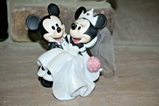 Estatueta de casamento de porcelana Minnie Mickey Mouse noivo parques da Disney topo de bolo comprar usado  Enviando para Brazil