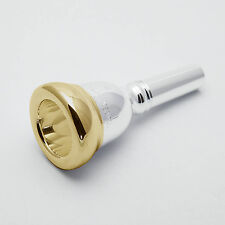 Bocal de trombone artesanal Bach ouro 24K aro e copo haste grande, 5GL, usado comprar usado  Enviando para Brazil