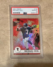 2001 Topps Finest Michael Vick RC Rookie #134/1000 Falcons classificação PSA 10 Estado perfeito comprar usado  Enviando para Brazil