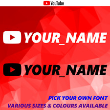 Personalised custom youtube for sale  GLASTONBURY