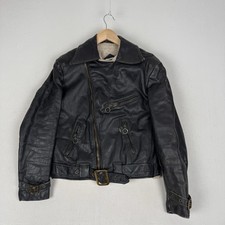 Schott black leather for sale  GLASGOW