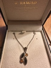 Sterling silver amber for sale  LOWESTOFT