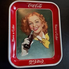 Usado, Bandeja de servir de metal vintage 1948 Coca-Cola "Have A Coke" menina ruiva 13,5 x 10,5 comprar usado  Enviando para Brazil