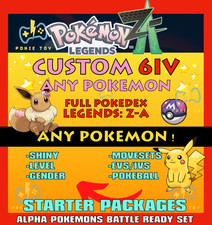 POKEMON LEGENDS ZA✨Custom Any 6IV Pokemon Shiny/Non✨SHINY ALPHA POKEMON MEGA✨Z-A, używany na sprzedaż  Wysyłka do Poland