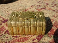 CAIXA DE BUGIGANGAS VINTAGE 1915 PPIE FAIR SOUVENIER BAGAGEM DOURADA comprar usado  Enviando para Brazil