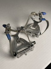 Pedais Campagnolo Athena/Chorus Toe Aero Road Toe clipes com alças prata, usado comprar usado  Enviando para Brazil