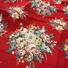 Vintage red floral for sale  NORWICH