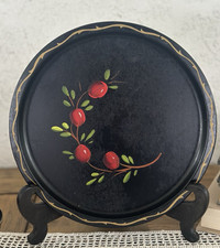 Vintage toleware plate for sale  North Port