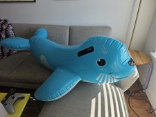 Brinquedo flutuante inflável para piscina Intex Smiling Seal Ride-On sem etiqueta de aviso comprar usado  Enviando para Brazil