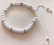 Bracelet white beads for sale  LUTON