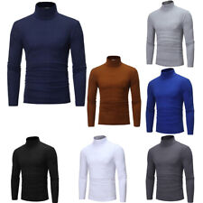 Camiseta Pulôver Masculina Gola Alta Slim Fit Térmica Básica Casual Manga Longa comprar usado  Enviando para Brazil