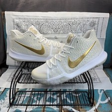 Usado, Tênis de basquete masculino Nike Kyrie 3 III Finals branco/dourado 852395-902 tamanho 13 comprar usado  Enviando para Brazil