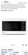 Toshiba liter 800w for sale  NUNEATON
