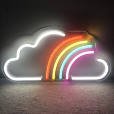 Rainbow Neon Cloud Rainbow Light 15" suporte de parede USB alimentado acrílico fluorescente comprar usado  Enviando para Brazil
