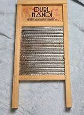 Placa de lavagem vintage "Dubl Handi" Columbus Washboard Co. Spice/Med armário arte popular comprar usado  Enviando para Brazil