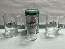 HEINEKEN Red Star 10 Oz. Canecas de cerveja de vidro e 10 oz. Vidro com lata. Usado comprar usado  Enviando para Brazil