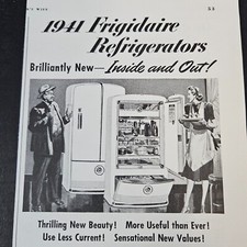 1941 Geladeira Frigidaire Impressão Vintage Anúncio General Motors Dayton OH Aparelho comprar usado  Enviando para Brazil