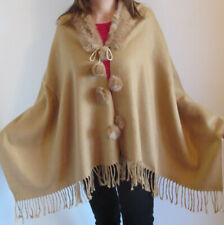 Xale de inverno 100% alpaca - Franjas de cabelo de coelho - Venda de Natal! comprar usado  Enviando para Brazil