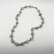 Colar antigo Murano veneziano aventurina cobre branco vidro transparente tampa contas 24" comprar usado Colar antigo Murano veneziano aventurina cobre branco vidro transparente tampa contas 24" comprar usado  Enviando para Brazil
