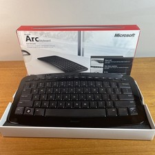 Teclado curvo sem fio Microsoft Arc 1392 preto com tampa dongle USB caixa org comprar usado  Enviando para Brazil