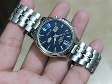 Vintage Orient 3 Estrelas Automático 21 Joias Dia-Data Mostrador Azul Relógio Masculino Japonês comprar usado  Enviando para Brazil