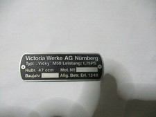 Typenschild victoria plate gebraucht kaufen  Deutschland