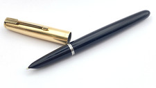 CANETA TINTEIRO VINTAGE PARKER 51 PERSONALIZADA PRETA 14K MÉDIA NOVA NA CAIXA FEITA NA INGLATERRA comprar usado  Enviando para Brazil