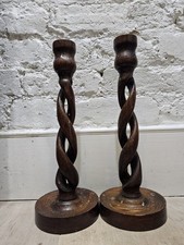 Pair wooden oak for sale  LONDON